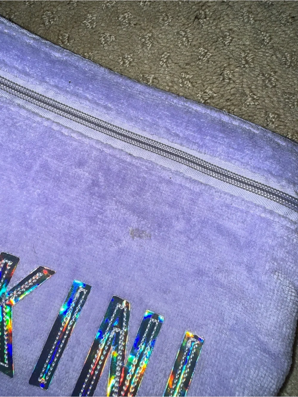 Purple Bikini Zippered Pouch